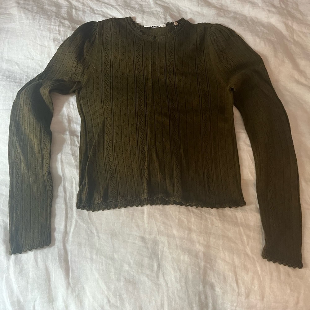 Doen pointelle sweater